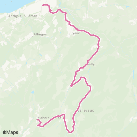 ARA Cars Région Haute-Savoie Habere-Poche - Bellevaux - Thonon-les-Bains map