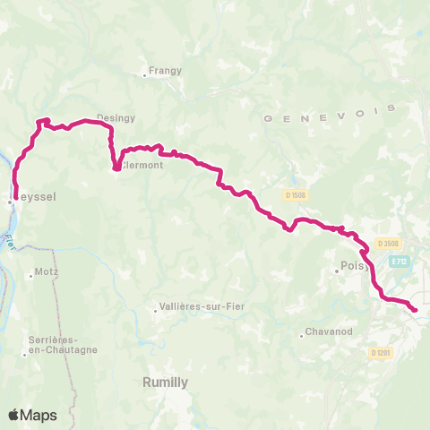 ARA Cars Région Haute-Savoie Annecy - Seyssel map
