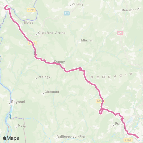 ARA Cars Région Haute-Savoie Annecy - Valserhône map