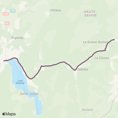 ARA Cars Région Haute-Savoie Annecy - la Clusaz - le Grand-Bornand map