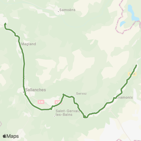 ARA Cars Région Haute-Savoie Chamonix - Cluses map
