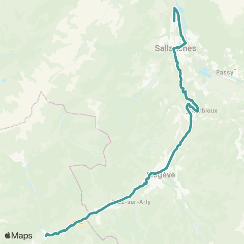 ARA Cars Région Haute-Savoie Sallanches - Praz - Flumet map