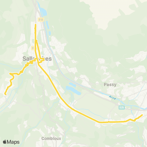 ARA Cars Région Haute-Savoie Sallanches - Cordon map