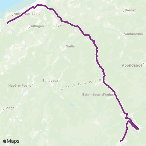 ARA Cars Région Haute-Savoie Thonon-les-Bains - Morzine - les Gets map