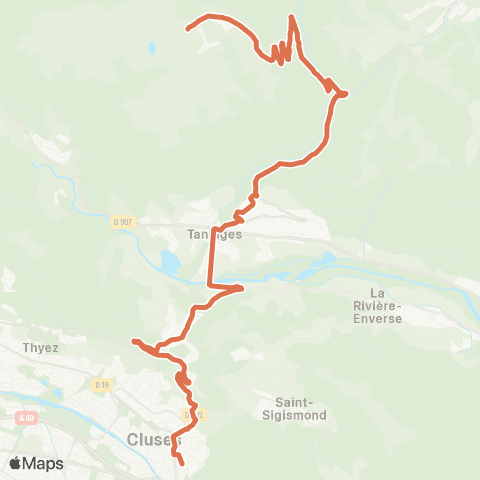 ARA Cars Région Haute-Savoie Cluses - Taninges - Praz de Lys map