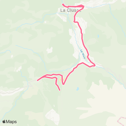 Aravis Bus Lourdes - Col de Merdassier (par Croix Fry) map