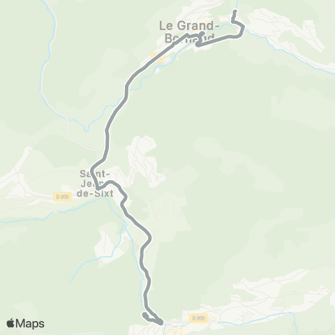 Aravis Bus La Clusaz - St-Jean-de-Sixt - Le Grand-Bornand map
