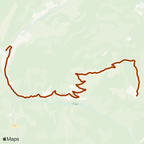 Aravis Bus Thônes - Les Clefs - Manigod - Croix Fry - Merdassier map