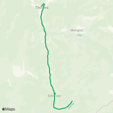 Aravis Bus Le Bouchet-Mont-Charvin - Serraval - Les Clefs - Thônes map