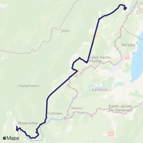 ARA Cars Région Express Bellegarde – Ferney/Divonne map