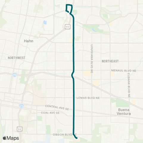 ABQ RIDE San Mateo map