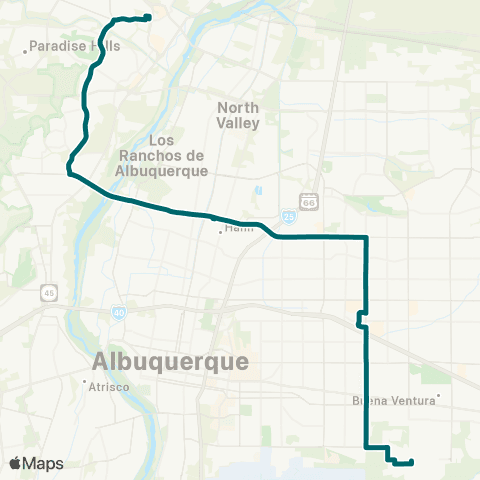 ABQ RIDE Cottonwood / Montano / UTC map