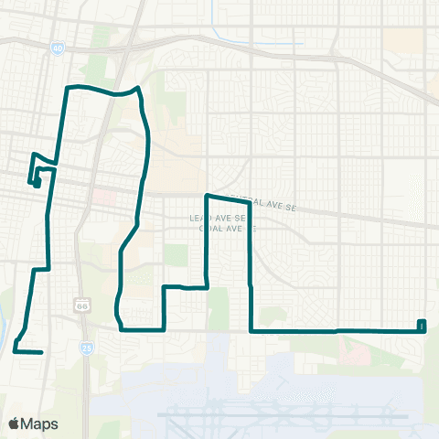 ABQ RIDE Broadway / University / Gibson map