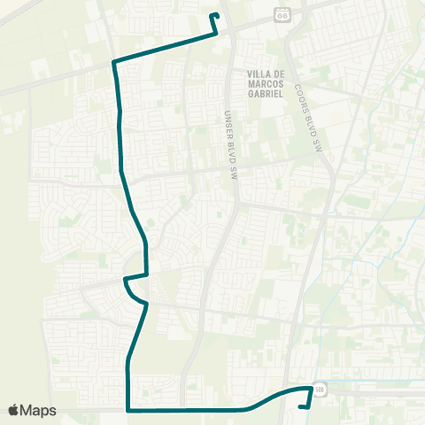 ABQ RIDE 98th / Dennis Chavez map