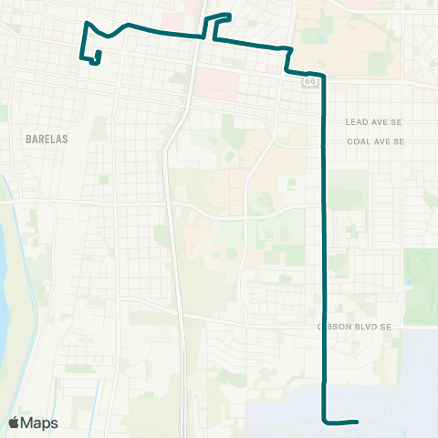 ABQ RIDE Airport / Downtown map