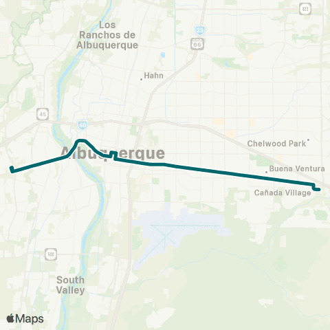 ABQ RIDE ART Green Line map