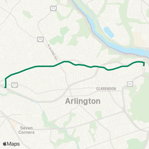 ART Rosslyn-East Falls Church map