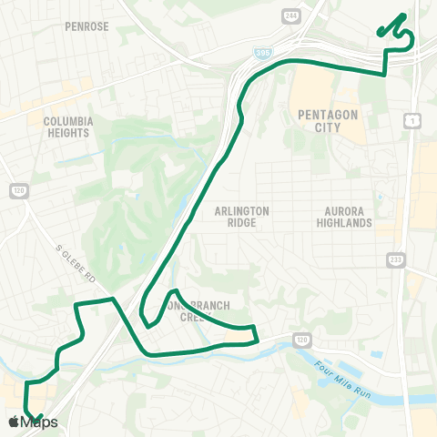 ART Shirlingtn-Army Navy Dr-Pentagn map