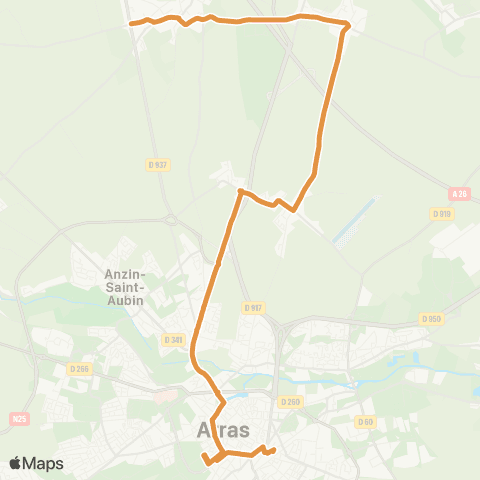 Artis Arras Gare urbaine - Neuville-St-Vaast La Targette map