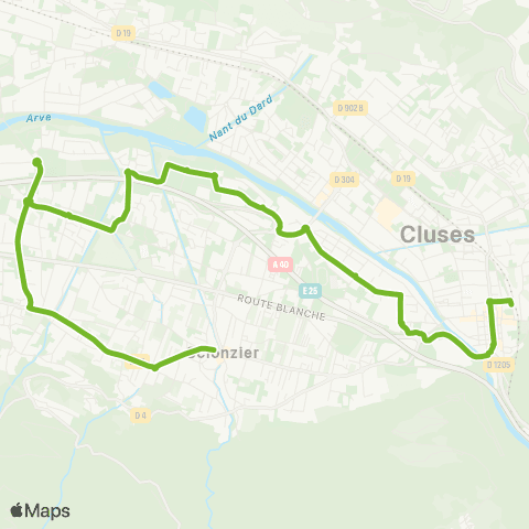ARV'i Mobilité Scionzier Ctre - Cluses Pôle multimodal Gare map