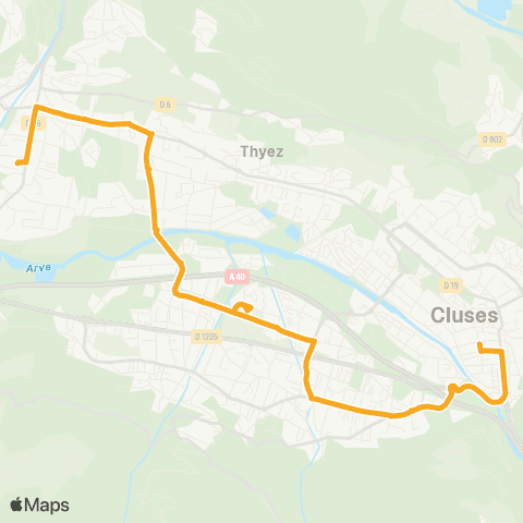 ARV'i Mobilité Marignier Collège C. Claudel - Cluses Pôle multimodal / Collège A. de Gaulle map