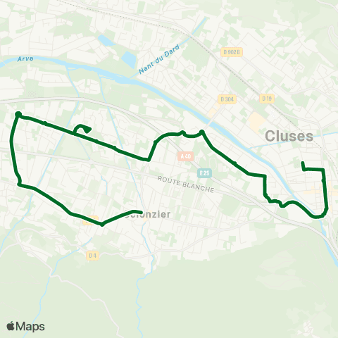 ARV'i Mobilité Scionzier Ctre - Cluses Collège A. de Gaulle map
