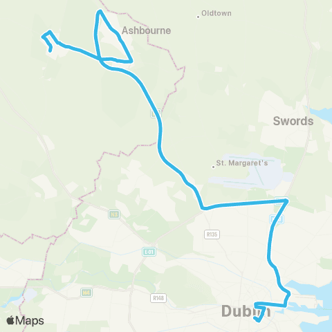 Ashbourne Connect Ratoath - Dublin map