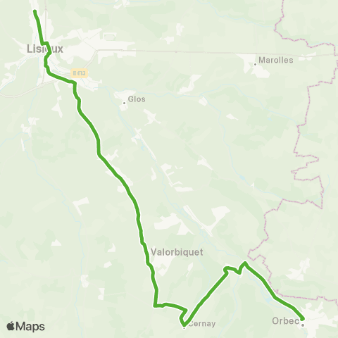 Astrobus Orbec - Saint-Cyr-du-Ronceray - Lisieux map