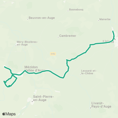 Astrobus Cesny-aux-Vignes - Lisieux map