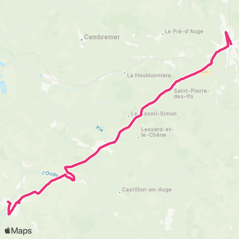 Astrobus Saint-Pierre-sur-Dives - Lisieux map