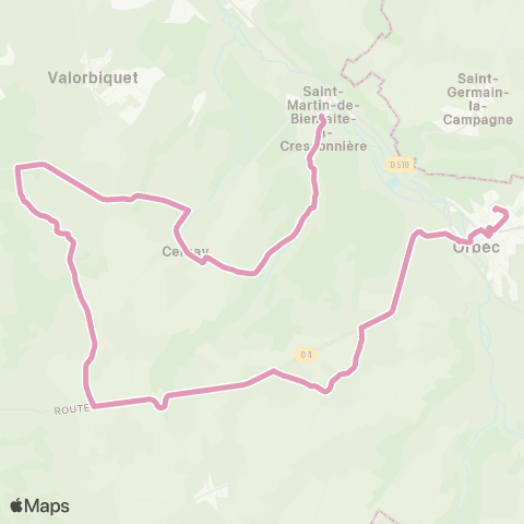 Astrobus Saint-Martin-de-Bienfaite - Orbec map