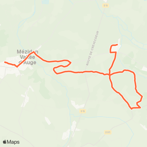 Astrobus Écajeul - Mézidon-Canon map