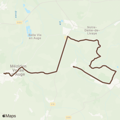 Astrobus Le Mesnil-Mauger - Mézidon-Canon map