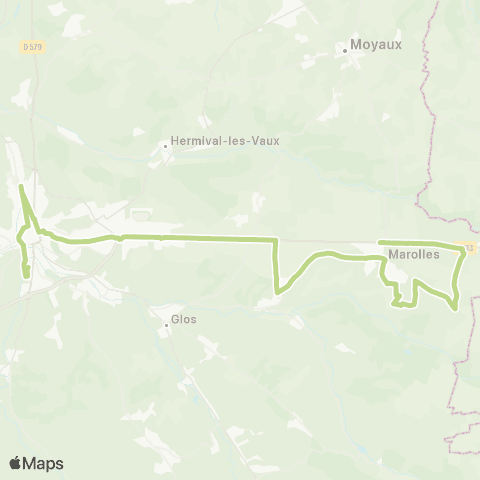 Astrobus Courtonne-la-Meurdrac - Marolles - Lisieux map