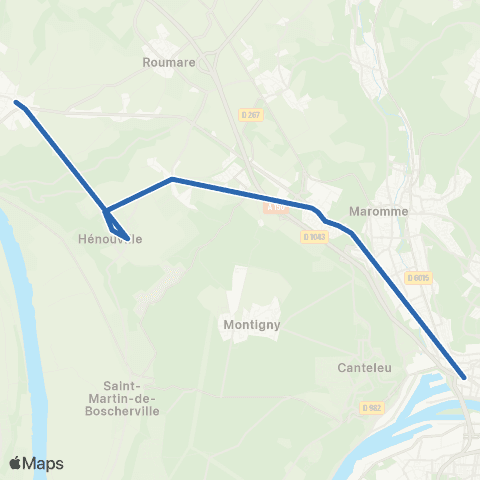 Astuce Salle des fêtes de St-Pierre-de-Varengeville <> Mont-Riboudet map