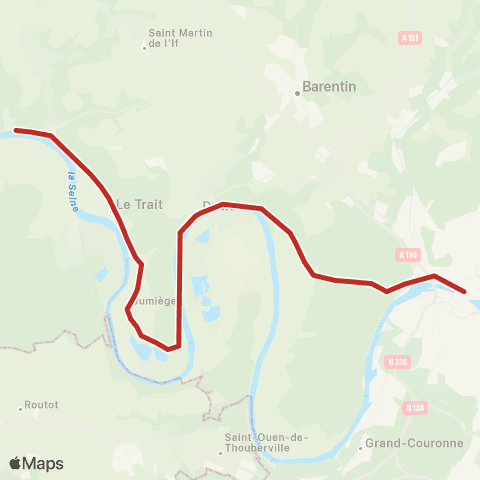 Astuce Caudebec Quai <> Gare routière de Rouen map