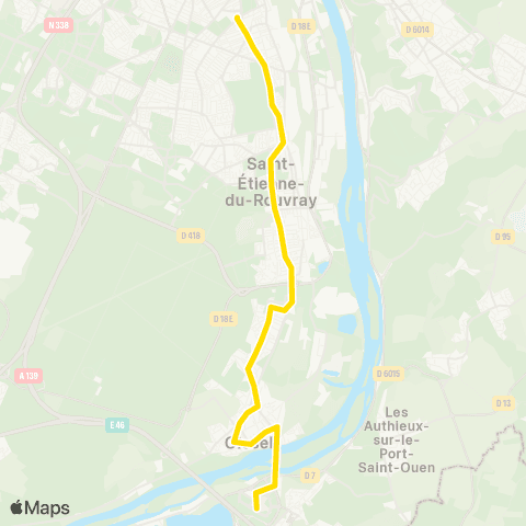 FAST Hôtel de ville de Sotteville <> Tourville-la-Rivière map