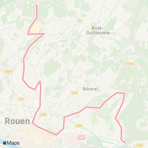 Astuce Parc de la Vatine <> Barrières de Darnétal map