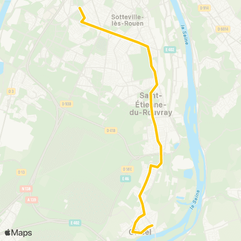 Astuce Scolaires Pôle multimodal-Cotoni <> Lycée des Bruyères / Lycée Élisa Lemonnier map