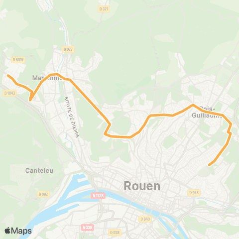 Astuce Maromme la Maine <> Lycée Flaubert map