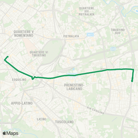 ATAC Termini - Togliatti map