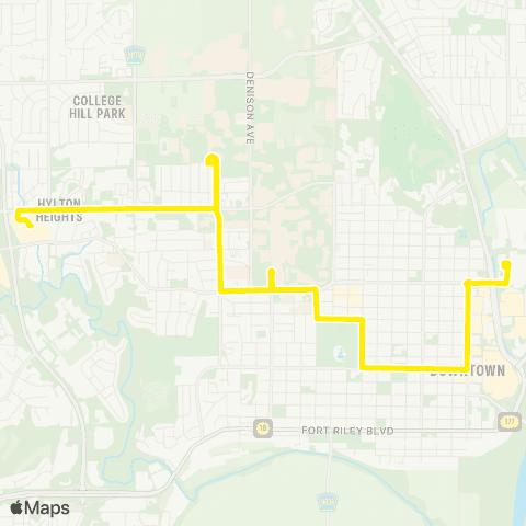 ATA Bus E / W Express map
