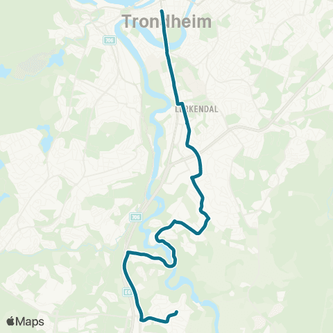 AtB Nattbuss Kroppanmarka / Sjetnema map