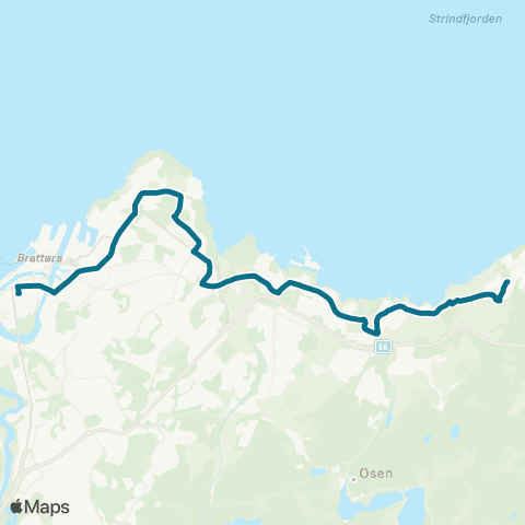 AtB Nattbuss Lade / Værestrøa map