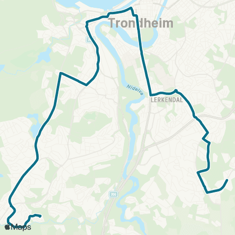 AtB Blakli-Sentrum-Stavset map