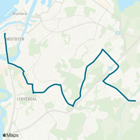 AtB Nattbuss Moholt / Brøset map