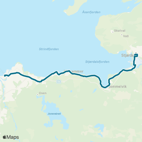 AtB Trondheim - Hommelvik - Stjørdal map