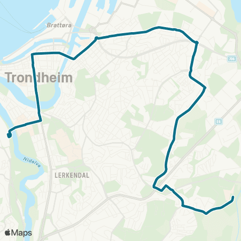 AtB Dragvoll-Øya / Marienborg map