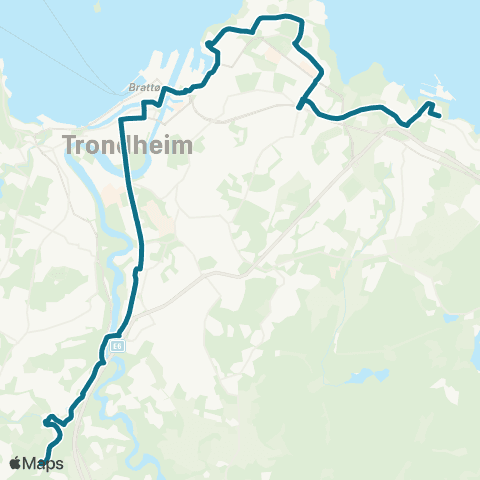 AtB Grillstad - Strindheim - Ladehammeren - Sentrum - Romolslia map