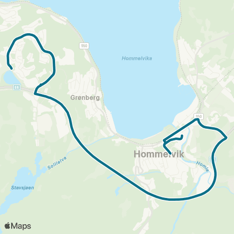 AtB Hommelvik - Sveberg map